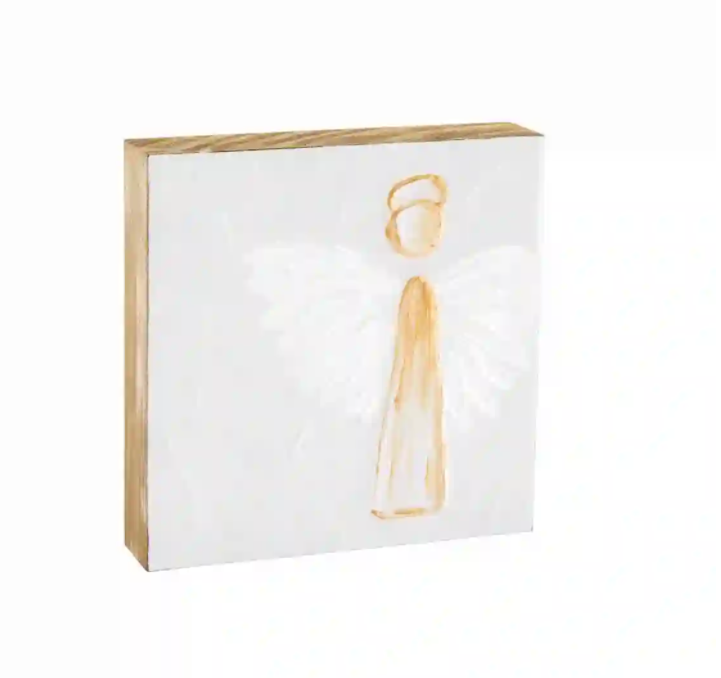 Large Angel Block Plaque Gifts Mudpie