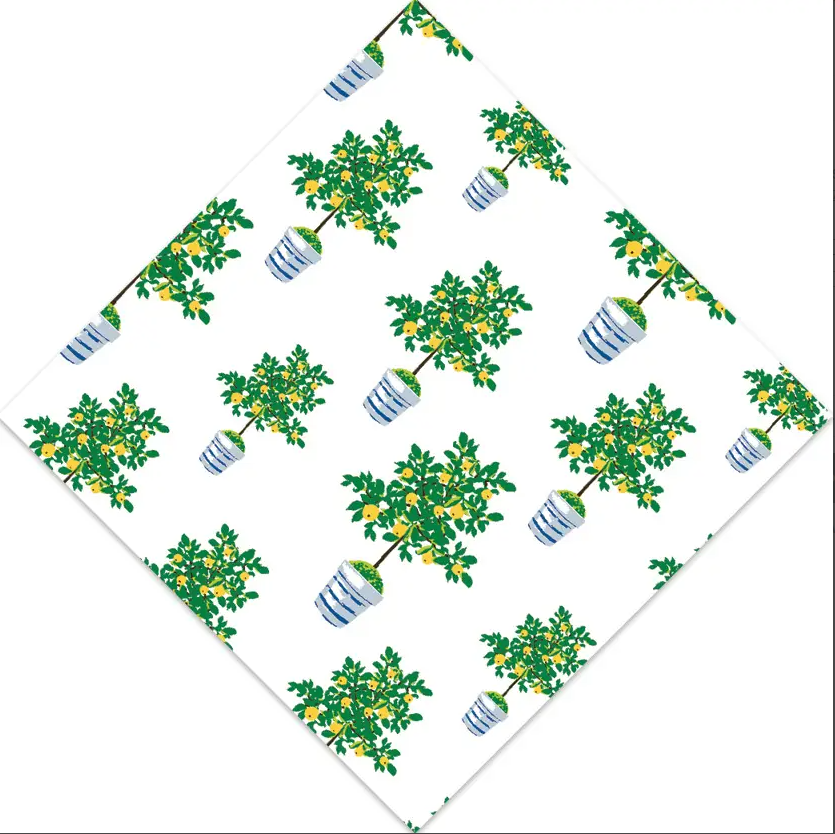 Lemon Tree Cocktail Napkins Gifts WH Hostess