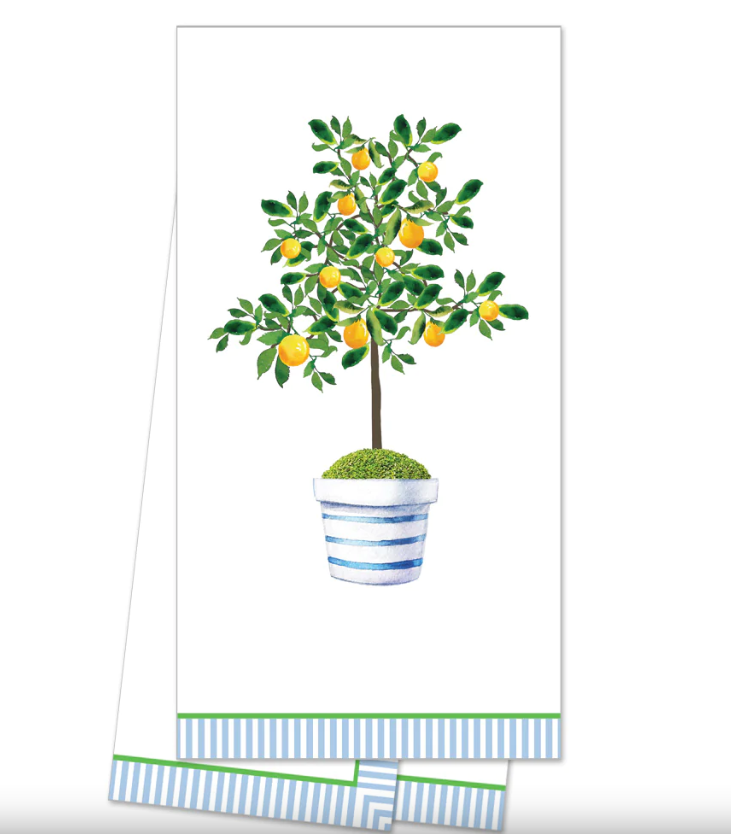Lemon Tree Icon Cotton Tea Towel Gifts WH Hostess