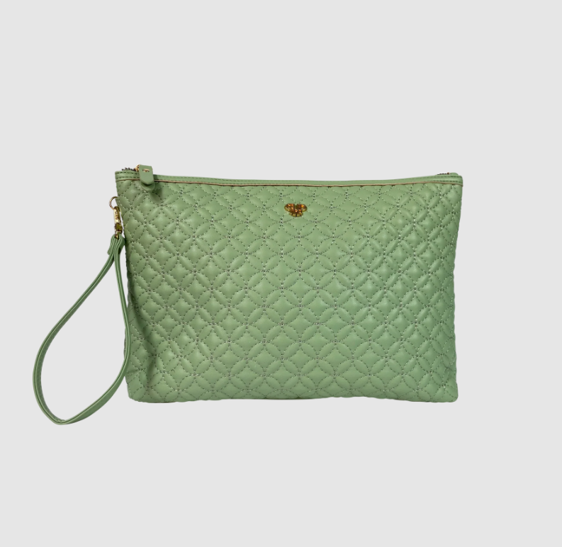 Litt Makeup Case - Sage Quilted Cases PurseN