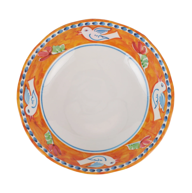 Melamine Campagna Uccello Large Serving Bowl Home Decor Vietri
