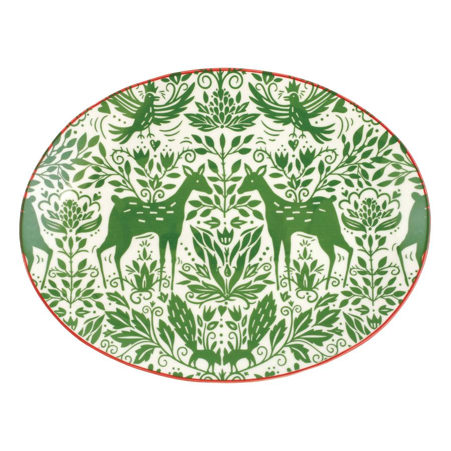Mistletoe Oval Platter Home Decor Vietri
