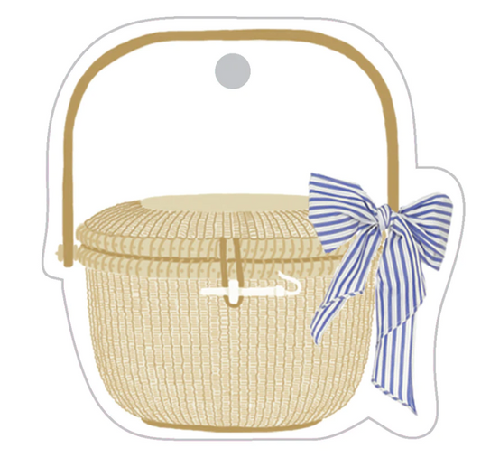 Nantucket Basket Die-Cut Gift Tag Paper Goods WH Hostess   