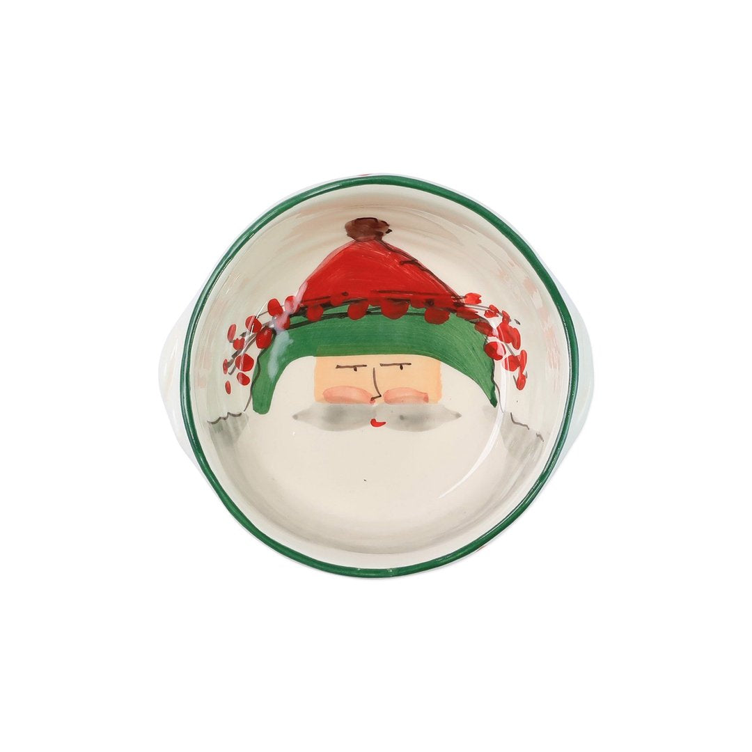 Old St. Nick Small Handled Round Baker Home Decor Vietri