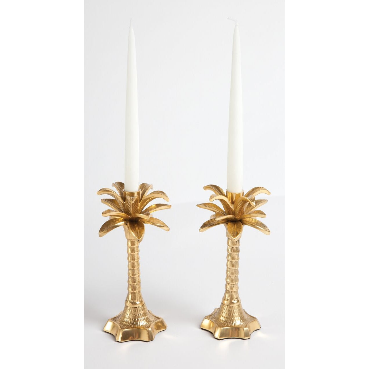 Palm Leaf Candlestick Holder - Set of 2 Home Decor 8 Oak Lane
