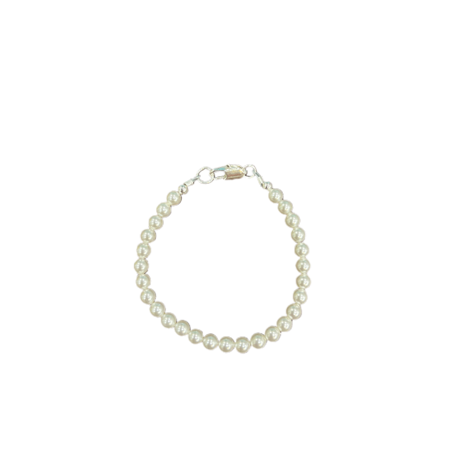 White Pearl 4mm Bracelet Accessories Zsa Zsa & LoLLi