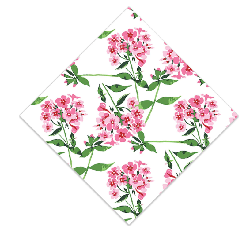 Pink Flowers Cocktail Napkins Gifts WH Hostess