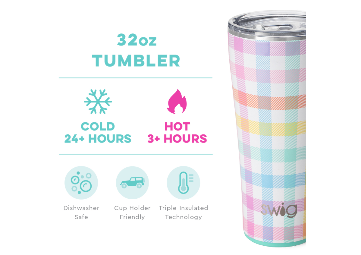 32 oz Tumbler - Pretty in Plaid Gifts Swig
