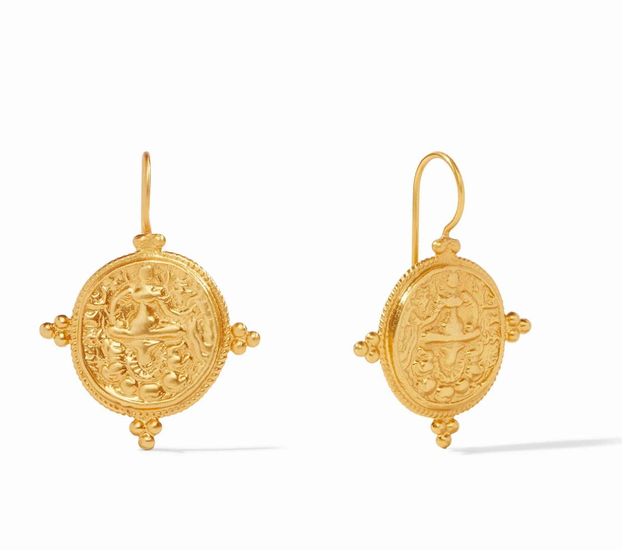 Quatro Coin Earring Gold Earrings Julie Vos
