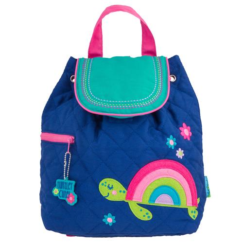 Small Quilted Backpack Kids Backpacks + Bags Stephen Joseph Rainbow Turtle  