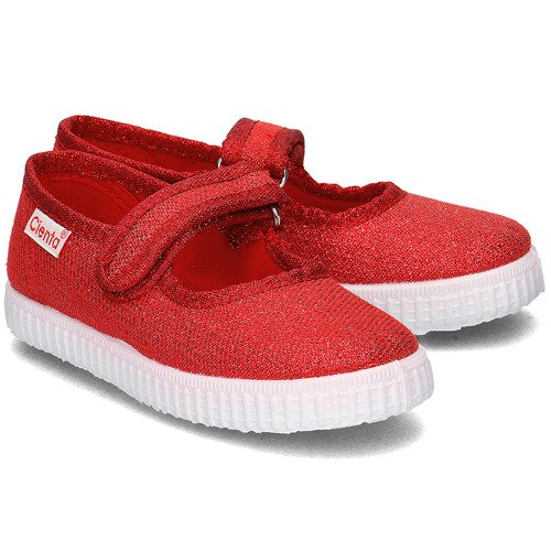 Girl Mary Jane - Red Metallic Shoes Cienta