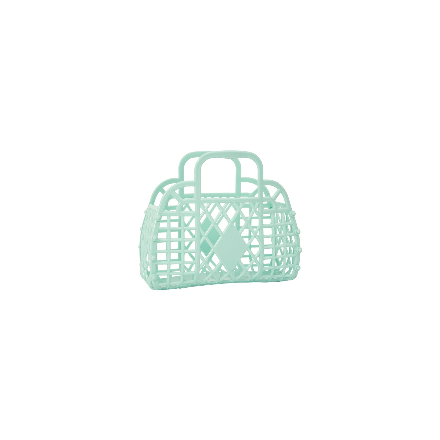 Mini Retro Basket - Mint Purses + Totes Sun Jellies