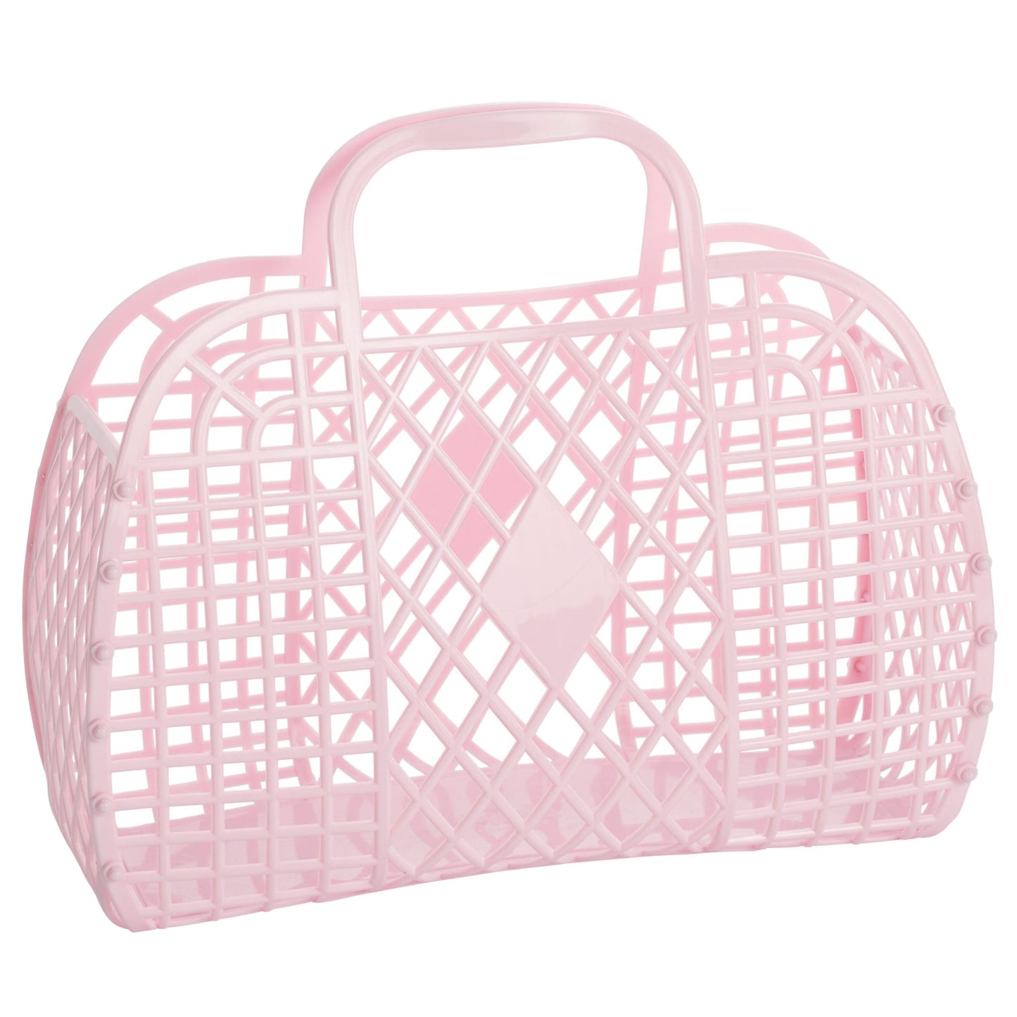 Large Retro Basket - Pink Gifts Sunjellies