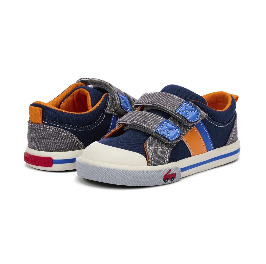 Russell - Navy/Gray Denim Shoes See Kai Run