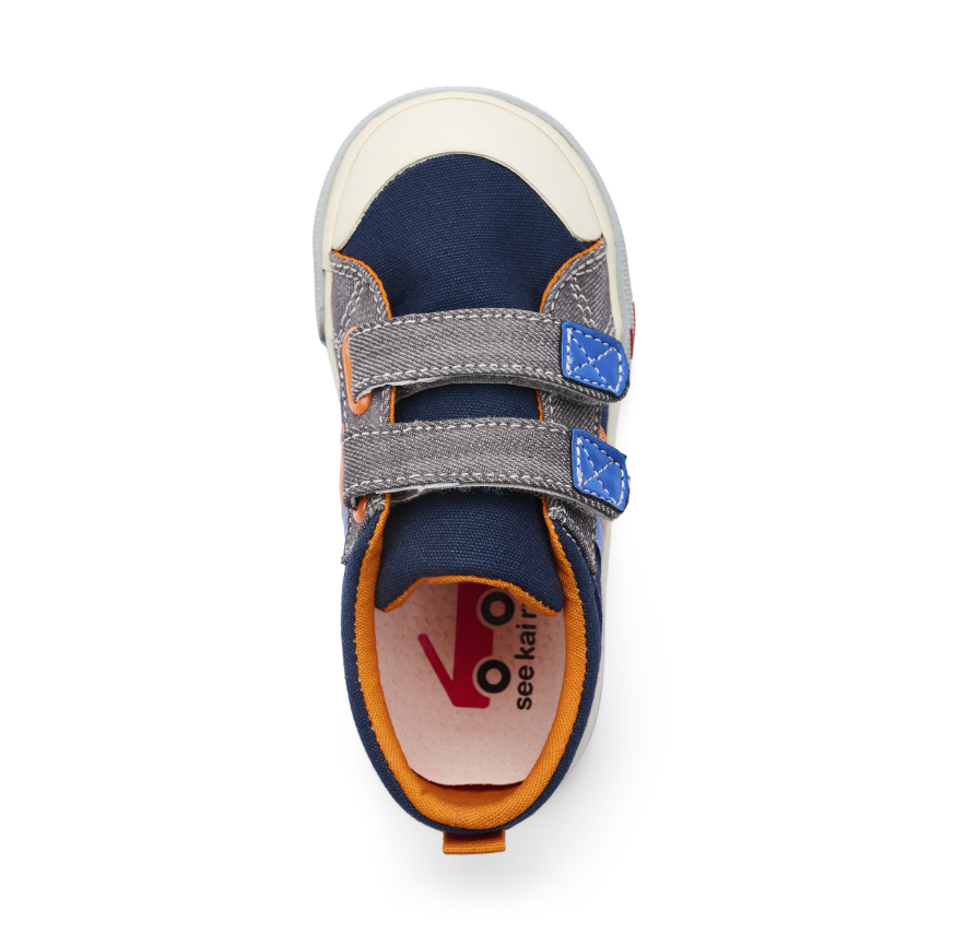 Russell - Navy/Gray Denim Shoes See Kai Run