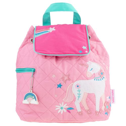 Small Quilted Backpack Kids Backpacks + Bags Stephen Joseph Pink Unicorn  