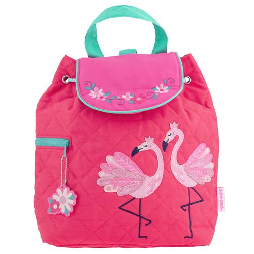 Small Quilted Backpack Kids Backpacks + Bags Stephen Joseph Flamingo  