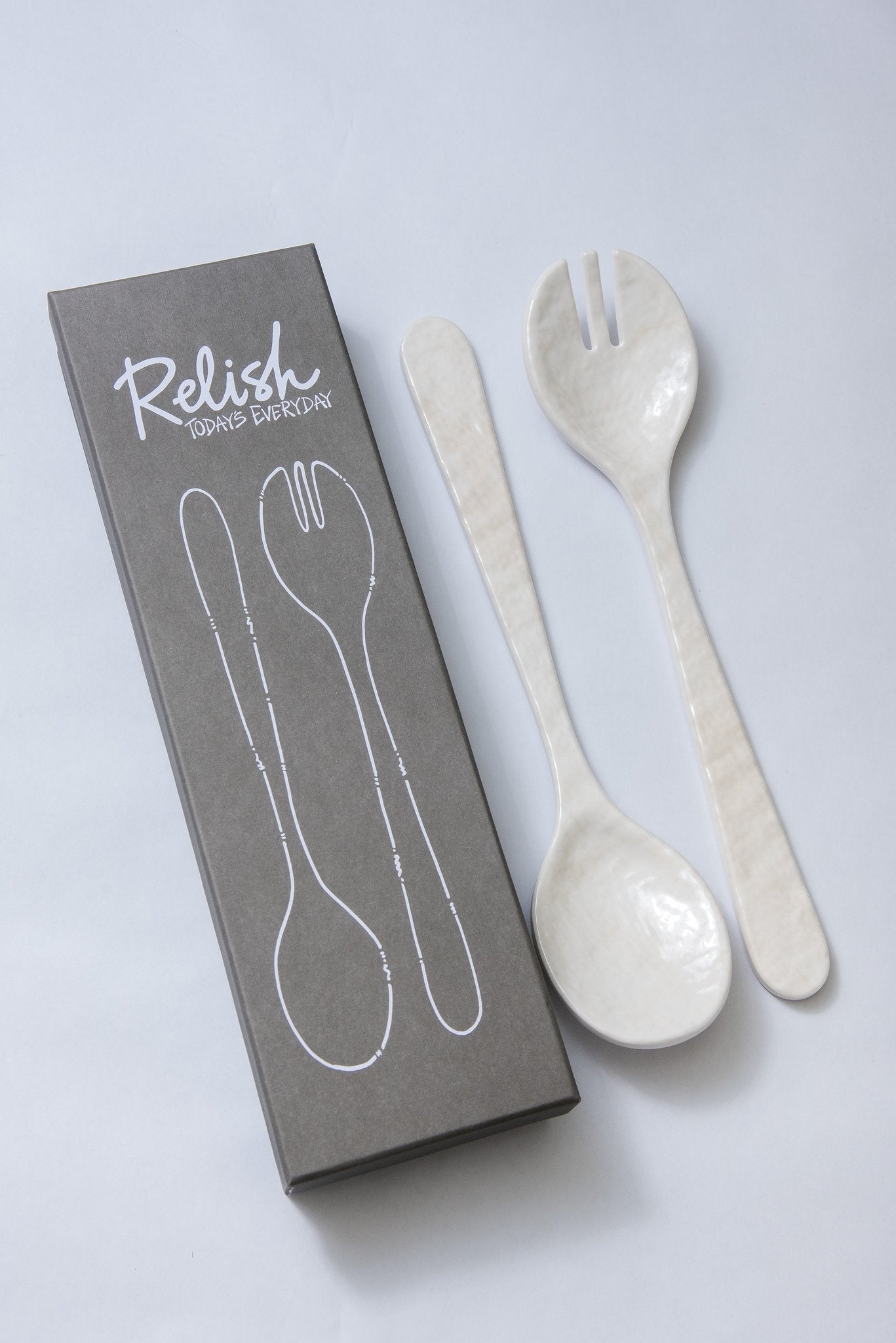 Salad Tongs - Cream Home Decor Relish