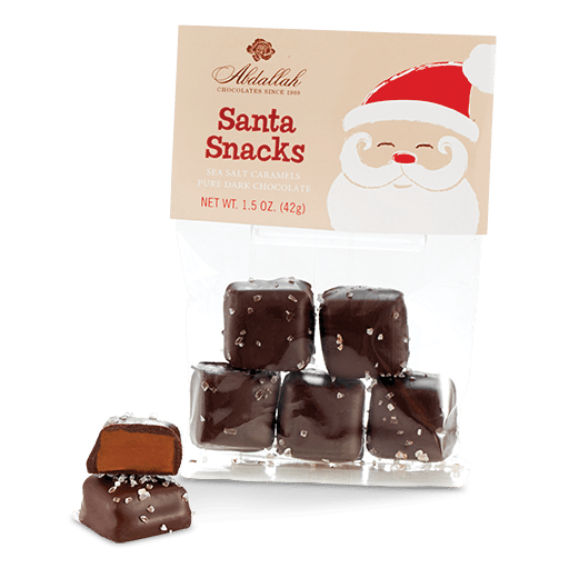 Santa Snack Sea Salt Caramels Gifts Abdallah Candies