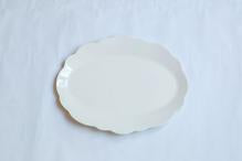 Scallop Serving Oval Tray - Cream Home Decor Relish