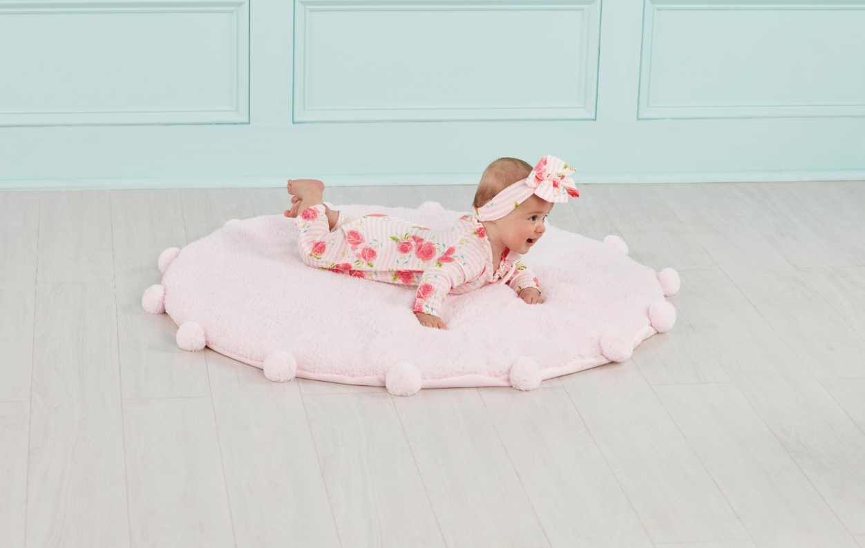 Pink Pom Sherpa Play Mat Gifts Mudpie