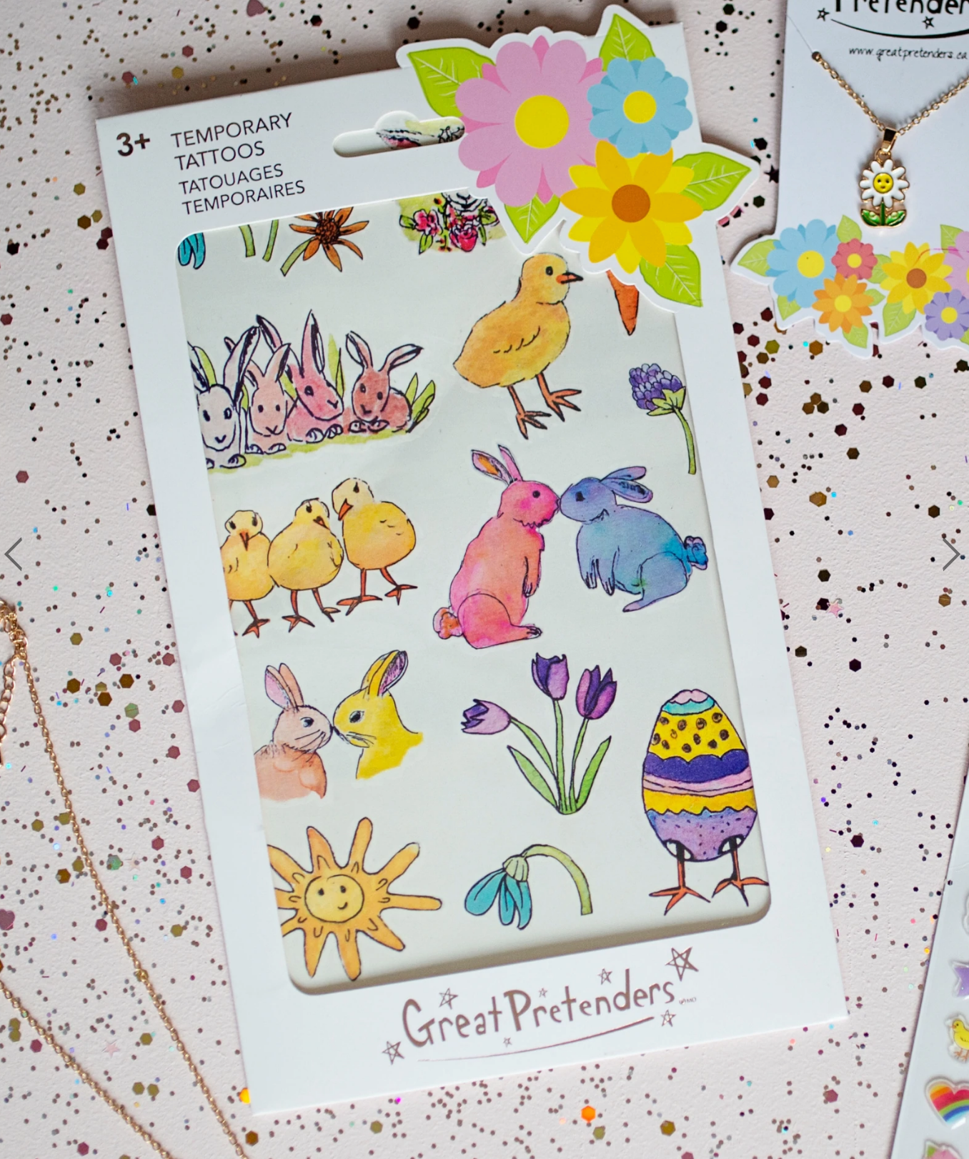 Spring Flowers Temporary Tattoos Accessories Great Pretenders