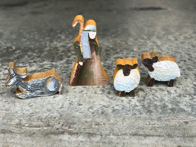 Set of 4 Shepard, Sheep & Donkey Home Decor TradeCie
