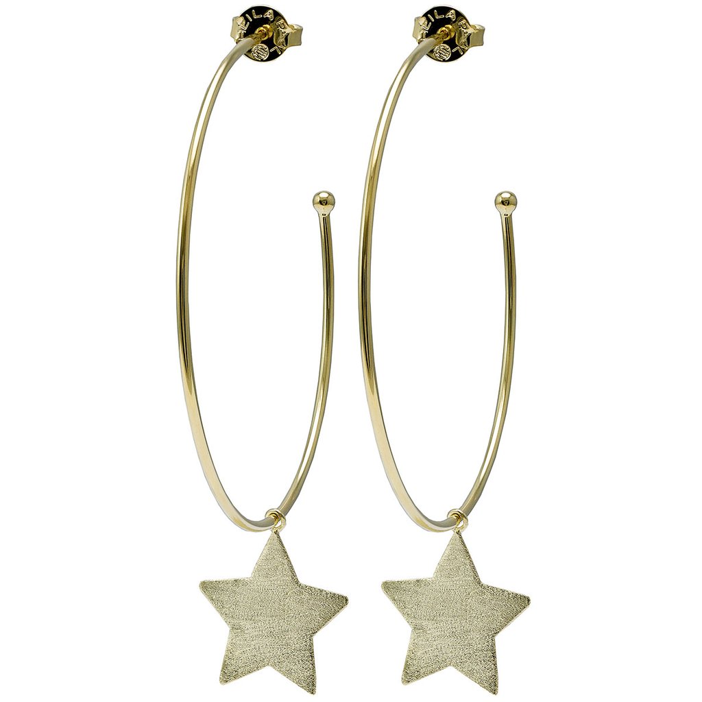 Small Phoenix Star Gold Hoops Women's Jewelry Sheila Fajl