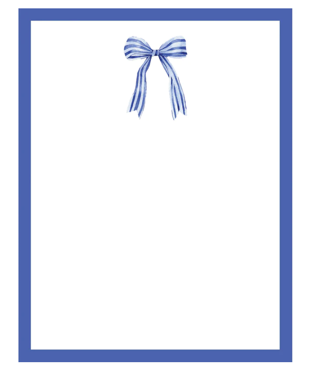 Striped Bow Notepad Gifts WH Hostess