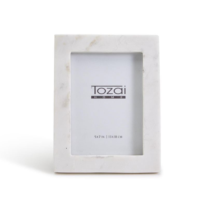 Trident White Marble Marble Photo Frame - 5x7 Home Decor Two's Company