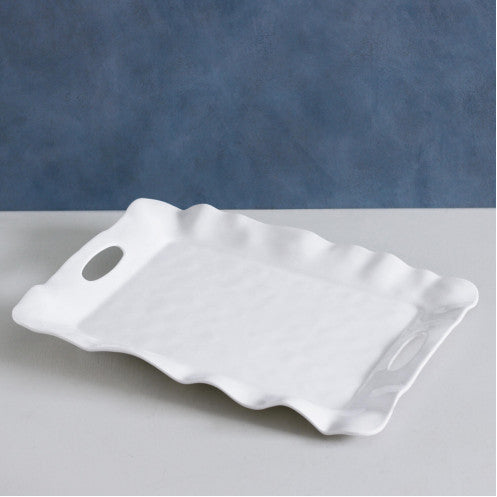 VIDA Havana White Rectangle Tray with Handles Home Decor Beatriz Ball