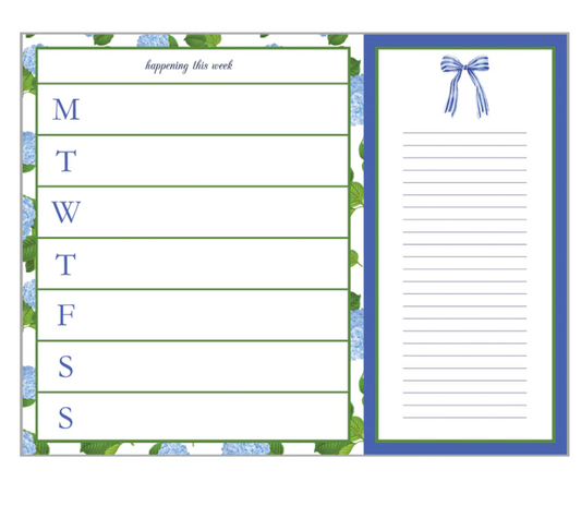 Weekly Planner with Tear Off List Notepad Paper Goods WH Hostess   