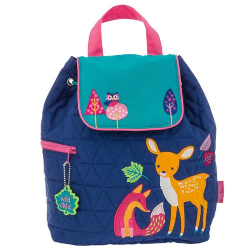 Small Quilted Backpack Kids Backpacks + Bags Stephen Joseph Woodland  