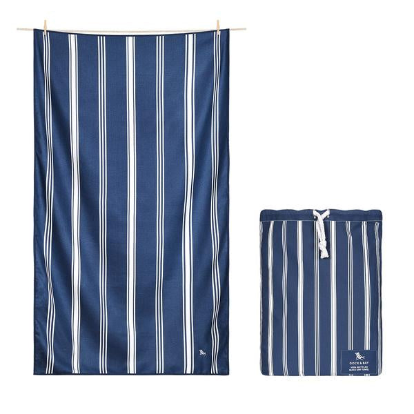 Quick Dry Large Bath Towel - Patchouli Navy Gifts Dock & Bay