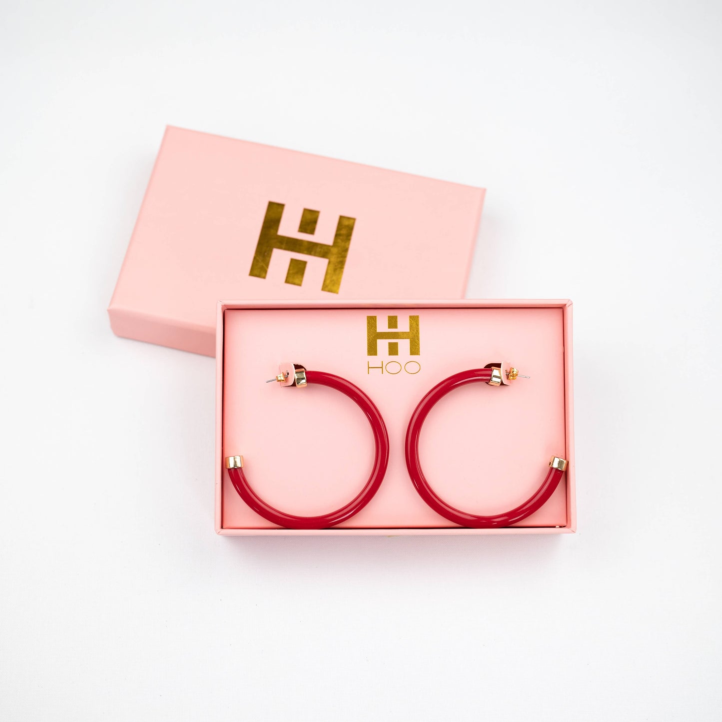 Red Hoo Hoops Women's Jewelry Hoo Hoops