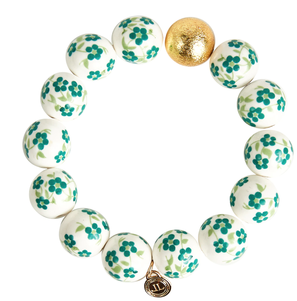 Georgia Bracelet - Green Floral Chinoiserie Women's Jewelry Lisi Lerch