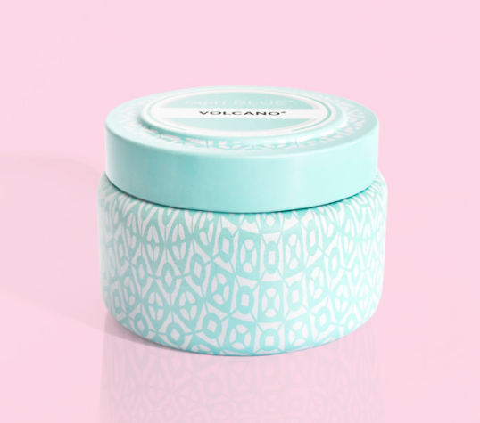 Volcano Aqua Signature Printed Travel Tin Gifts Capri Blue