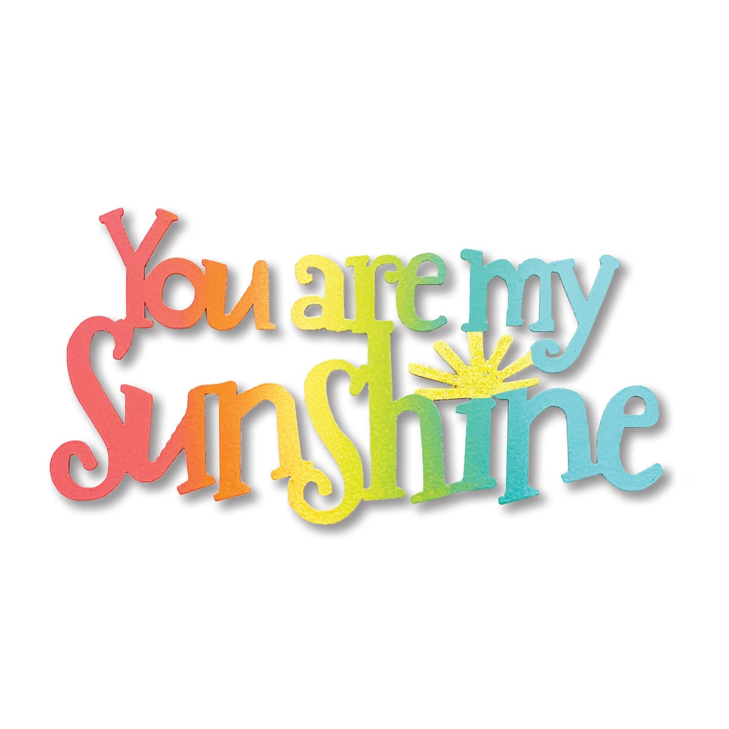 "You Are My Sunshine" script magnet Rainbow Home Decor Roeda Studio