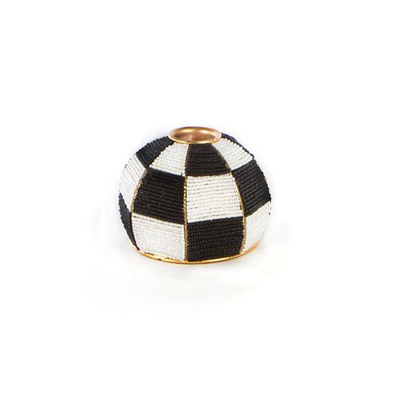 Beaded Check Candle Holder - Large Home Decor MacKenzie Childs