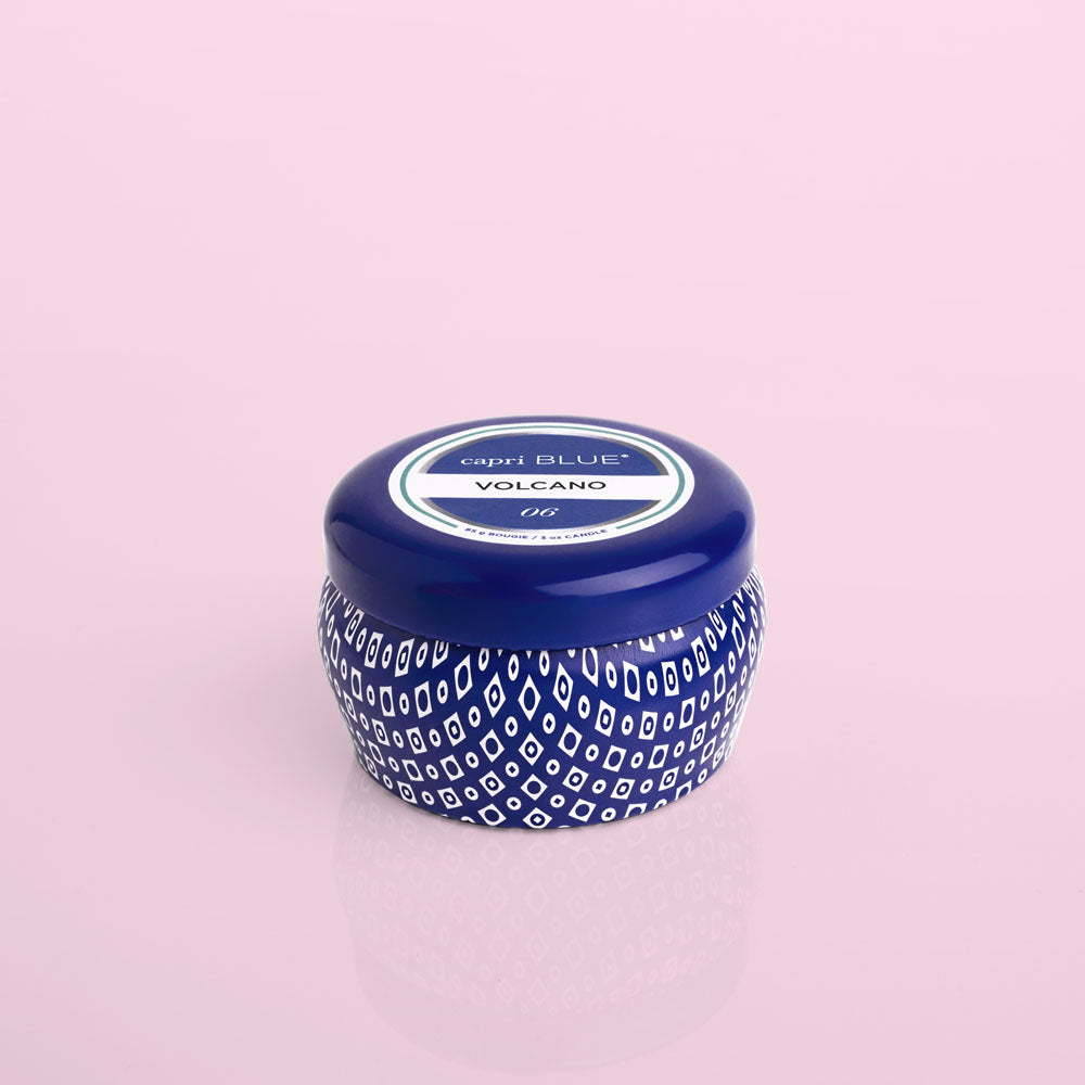 Volcano Signature Blue Mini Tin Candle Gifts Capri Blue