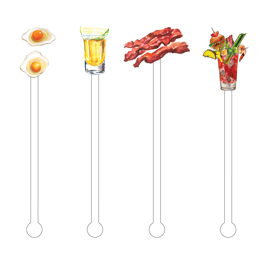 Breakfast Hangover Acrylic Sticks Gifts Acrylic Sticks