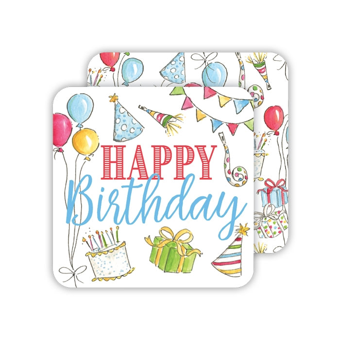 Birthday Icons Paper Coaster Gifts RoseanneBeck