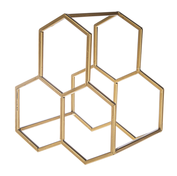 Honeycomb 3 Bottle Wine Holder Home Decor Midwest-CBK
