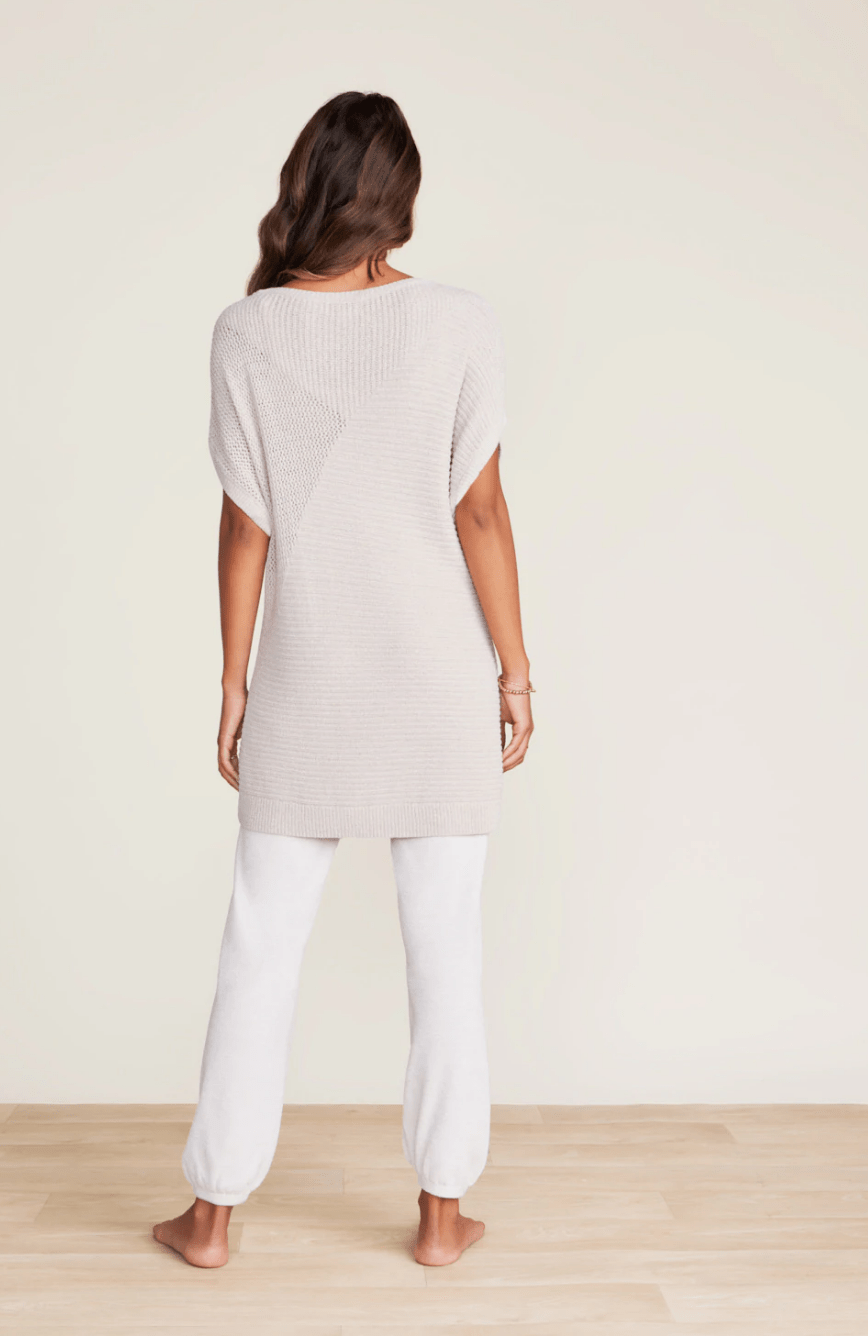CozyChic Ultra Lite Mixed Stitch Dolman Pullover - Stone Lounge Barefoot Dreams