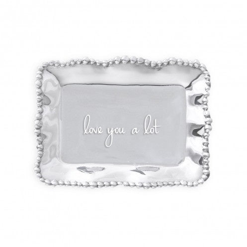 Organic Pearl Rectangular Engraved Tray - love you a lot Gifts Beatriz Ball