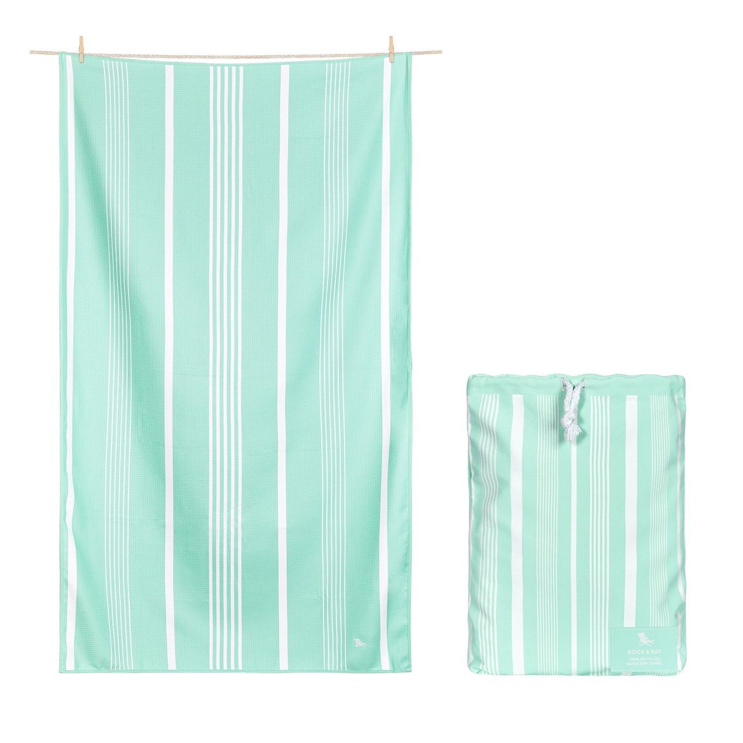 Quick Dry Large Bath Towel - Eucalyptus Green Gifts Dock & Bay
