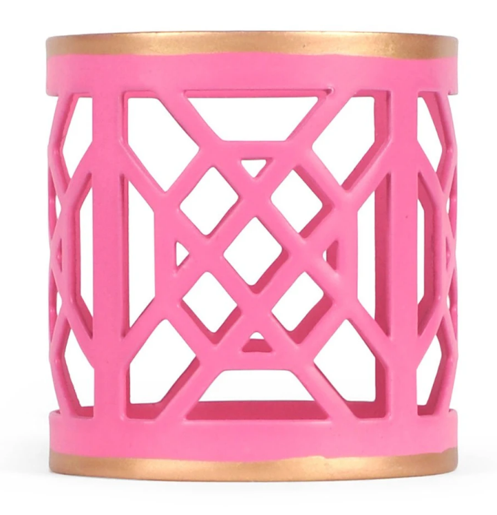 Pink & White Don't Fret Napkin Ring (4 pack) Home Decor Jayes Studio