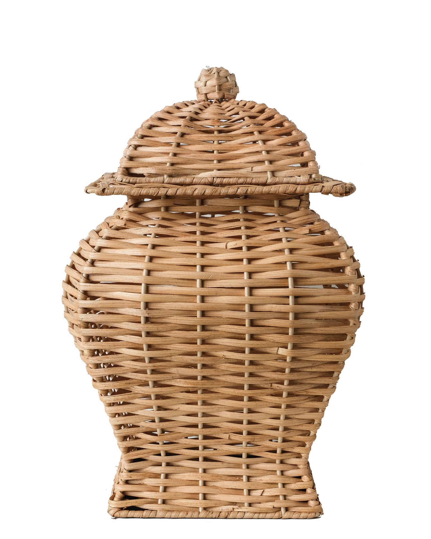 Medium Square Wicker Ginger Jar Home Decor The Enchanted Home