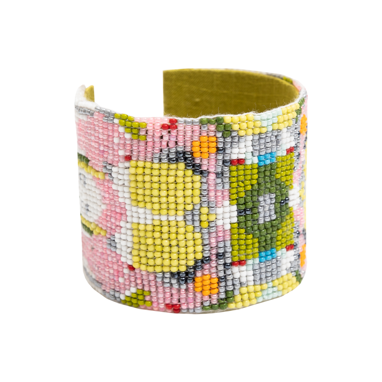 Poppy Pink Beaded Cuff Bracelet Women's Jewelry Laura Park Designs