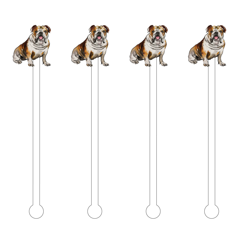 English Bulldog Acrylic Sticks Gifts Acrylic Sticks